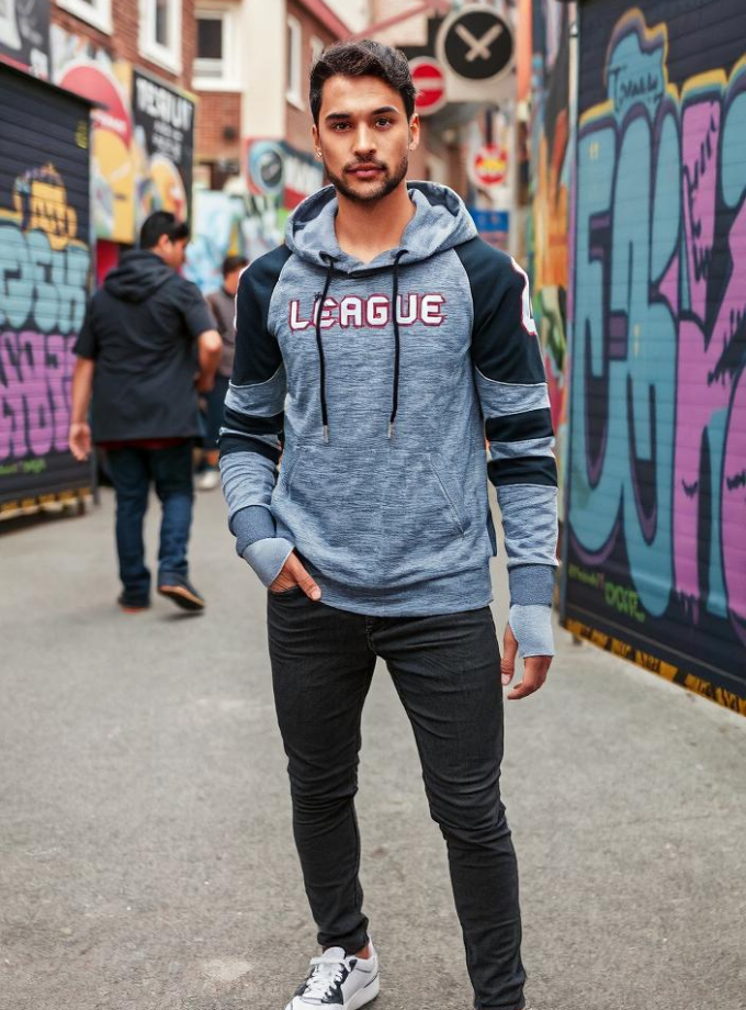 Grey League Athletic Hoodie