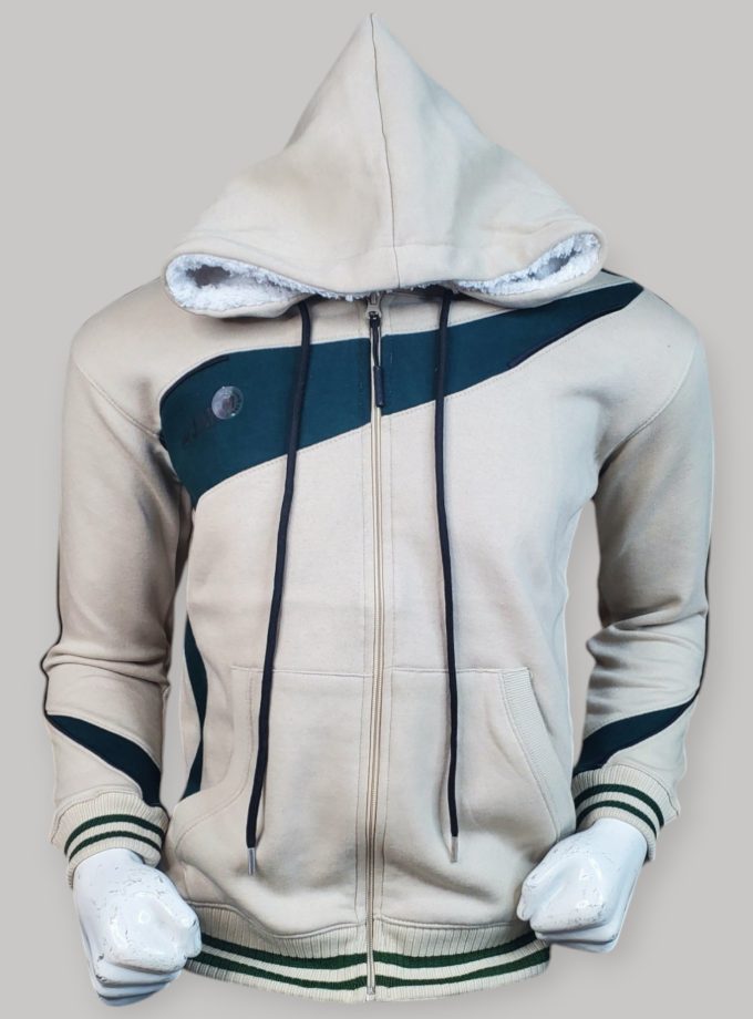 Beige JAKO Premium Fleece-Lined Hoodie