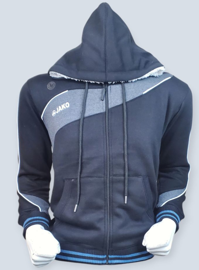 Black JAKO Premium Fleece-Lined Hoodie