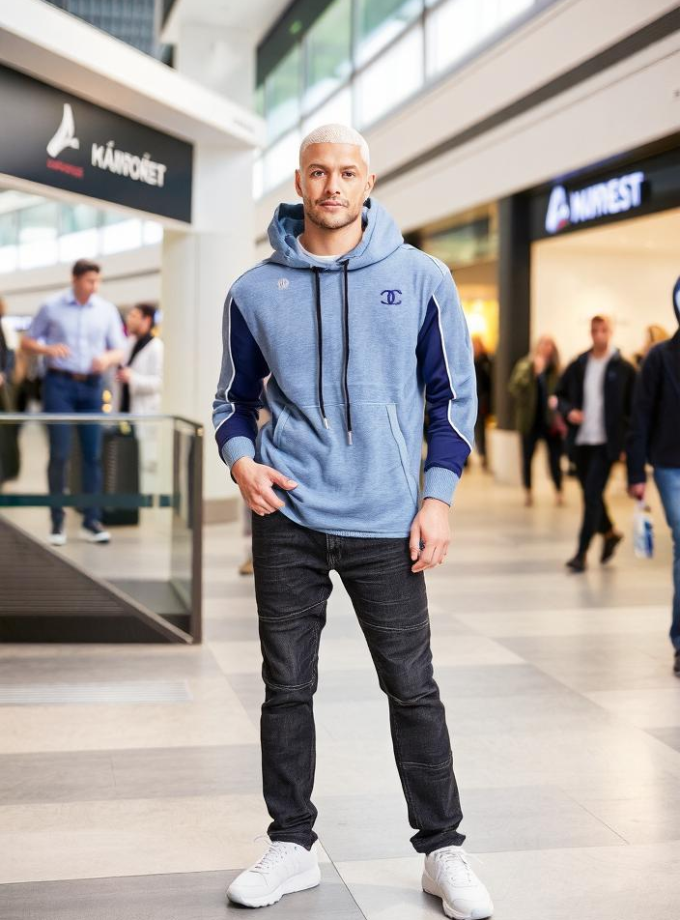 Blue Elite Hybrid Hoodie